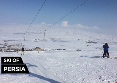 Ski-lift on the beginner slope of Khoshakoo ski resort