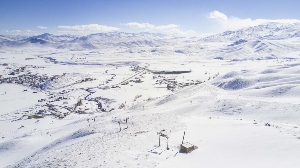 Chelgerd ski resort in Iran