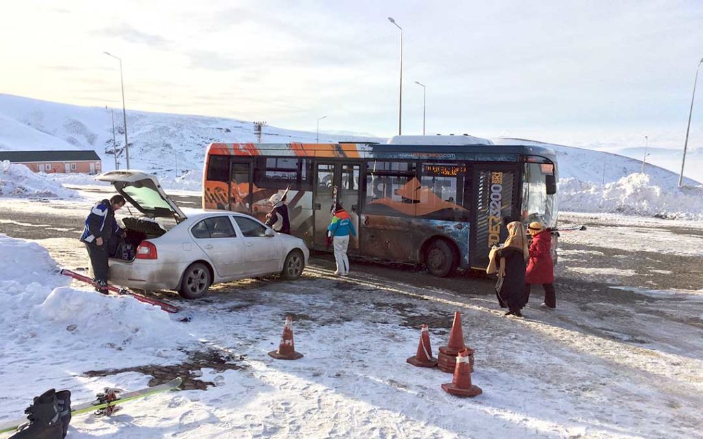 Bus shuttle at Konakli ski resort